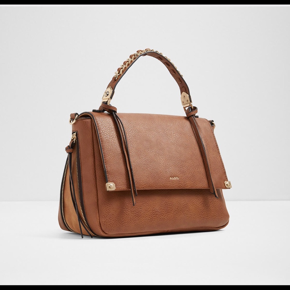 Aldo brown leather handbag purse